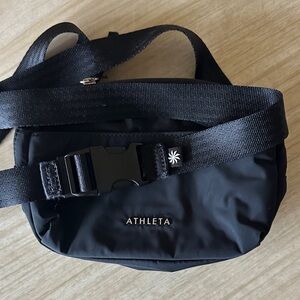 Athleta Black Crossbody Bag / Fanny Pack Travel Bag